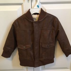 Osh Kosh 2T Genuine leather brown jacket